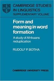 Form and meaning in word formation