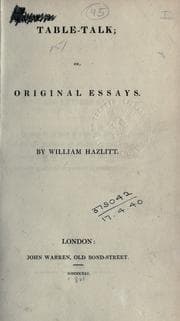 Table talk: original essays on men and manners