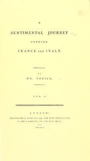 A sentimental journey through France and Italy