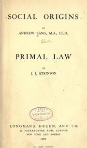 Social Origins and Primal Law