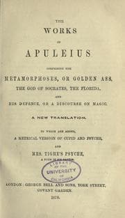 The golden asse of Lucius Apuleius