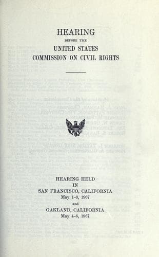 Hearing before the United States Commission on Civil Rights