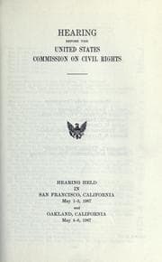 Hearing before the United States Commission on Civil Rights