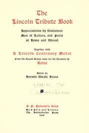 The Lincoln tribute book