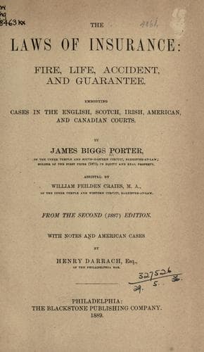 The laws of insurance