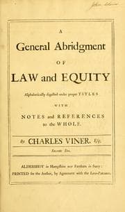 A general abridgment of law and equity