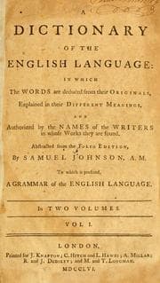 A dictionary of the English language