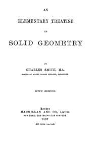 An elementary treatise on solid geometry