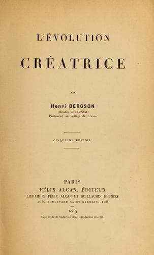 L'Évolution créatrice