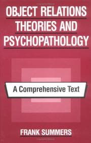 Object relations theories and psychopathology