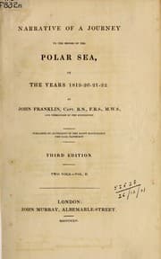 Journey to the shores of the Polar sea, in 1819-20-21-22