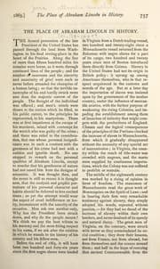 The place of Abraham Lincoln in history