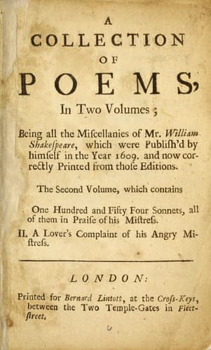Poems (Lover's Complaint / Sonnets)