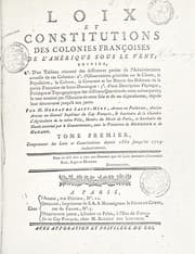 Loix et constitutions des colonies franc̜oises de l'Amérique sous le vent