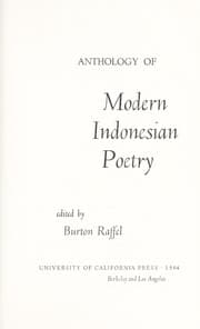Anthology of modern Indonesian poetry