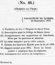 Circulaire au clergé